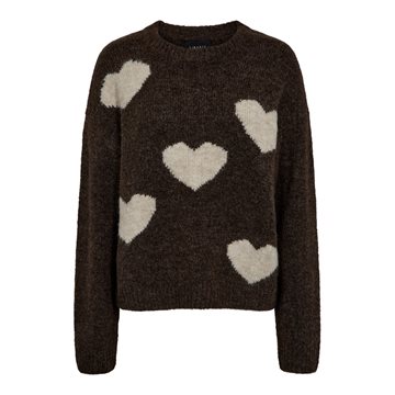 Liberté - Fro Heart Pullover - Chocolate Ivory Heart